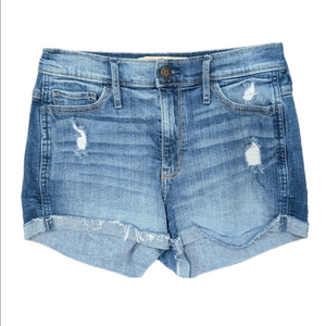 Hollister High Rise Rolled Cuff Short Shorts